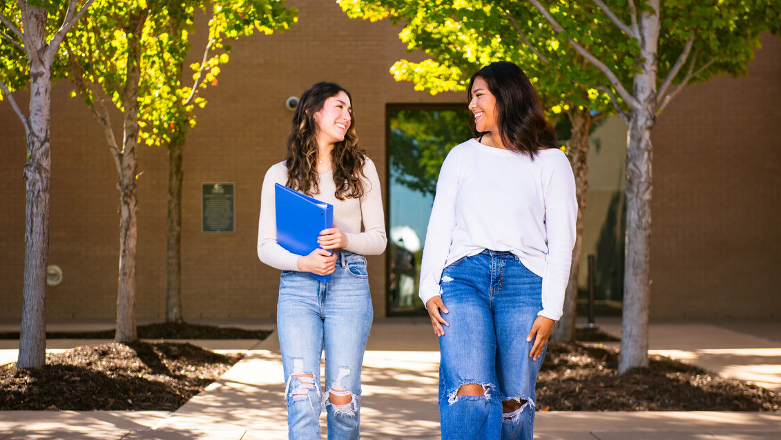 students on campus