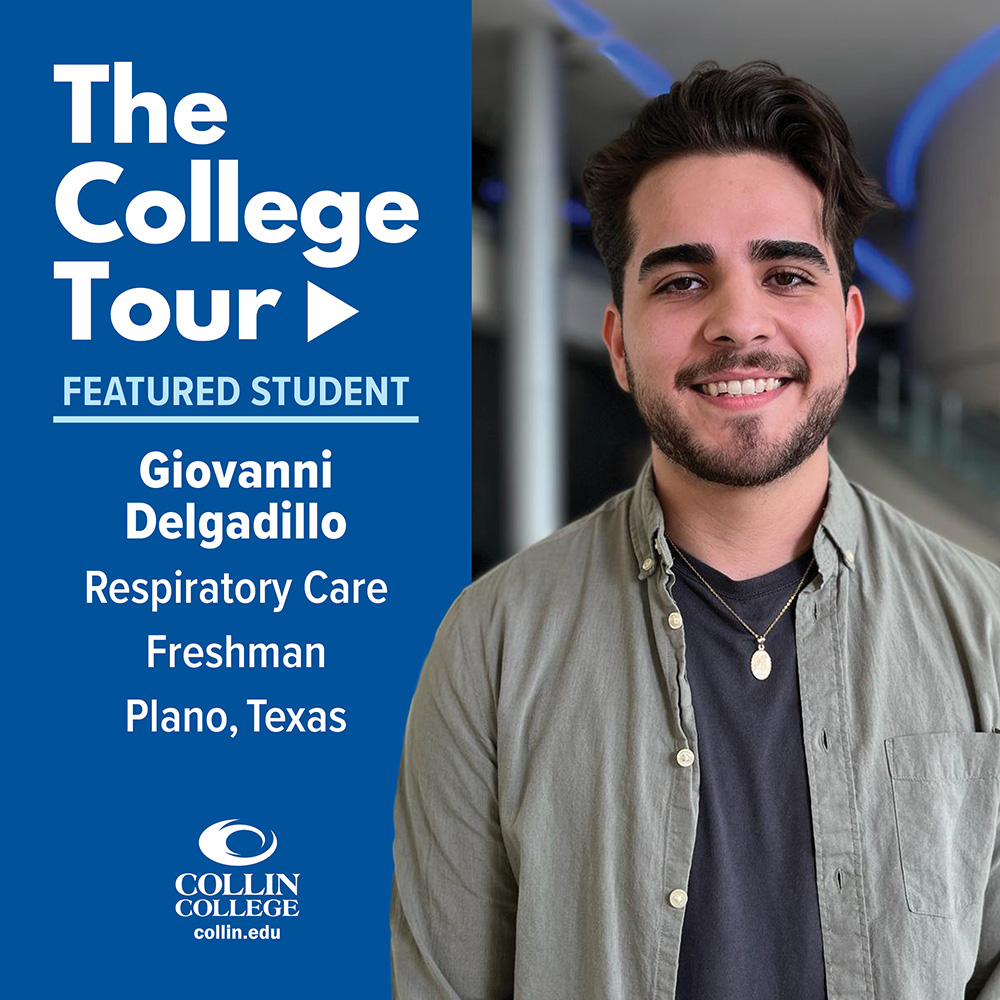 Featured Student - Giovanni Delgadillo, Respiratory Care student from Plano