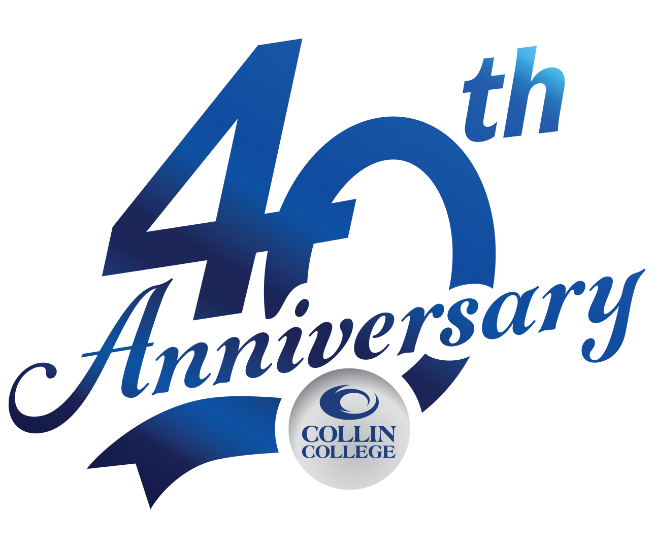 Collin College 40th anniversary logo