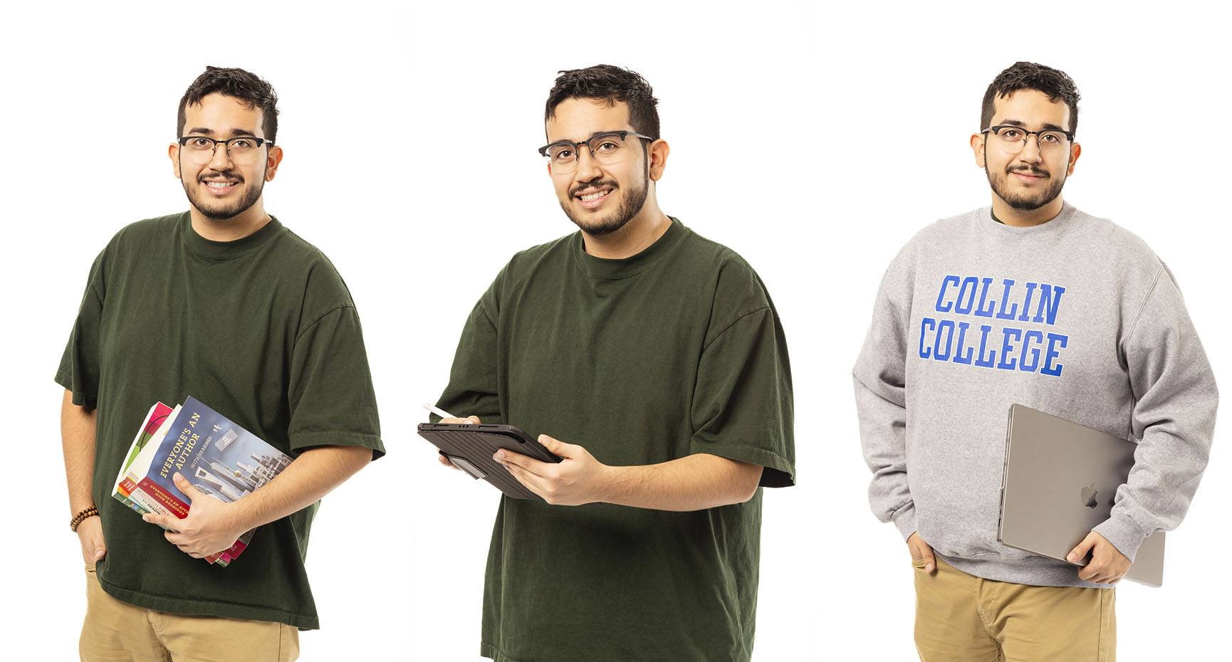 Ismael Raul Villa is portrayed as a student in three ways.